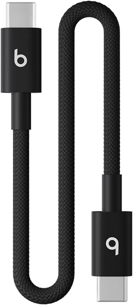 imageBeats 240W USBC to USBC Braided Cable Fast Charging DurableTangle Free Compatible with Apple and Android Devices 3 m10 ft Bolt BlackBolt Black