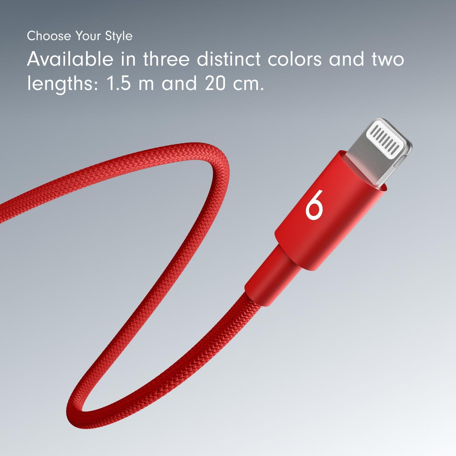 imageBeats 240W USBC to USBC Braided Cable Fast Charging DurableTangle Free Compatible with Apple and Android Devices 3 m10 ft Bolt BlackRapid Red