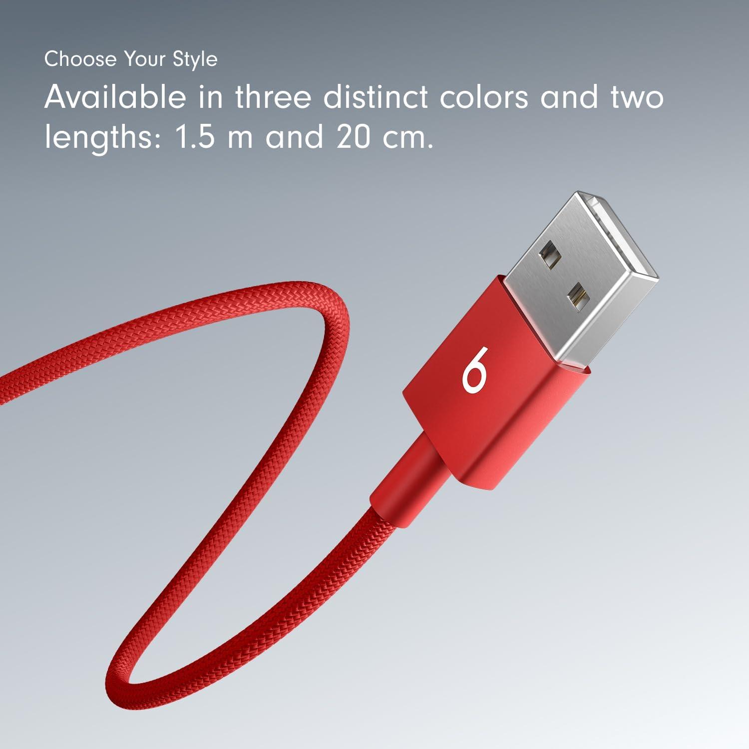 imageBeats 240W USBC to USBC Braided Cable Fast Charging DurableTangle Free Compatible with Apple and Android Devices 3 m10 ft Bolt BlackRapid Red