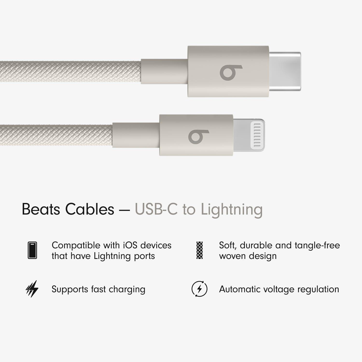 imageBeats 240W USBC to USBC Braided Cable Fast Charging DurableTangle Free Compatible with Apple and Android Devices 3 m10 ft Bolt BlackSurge Stone