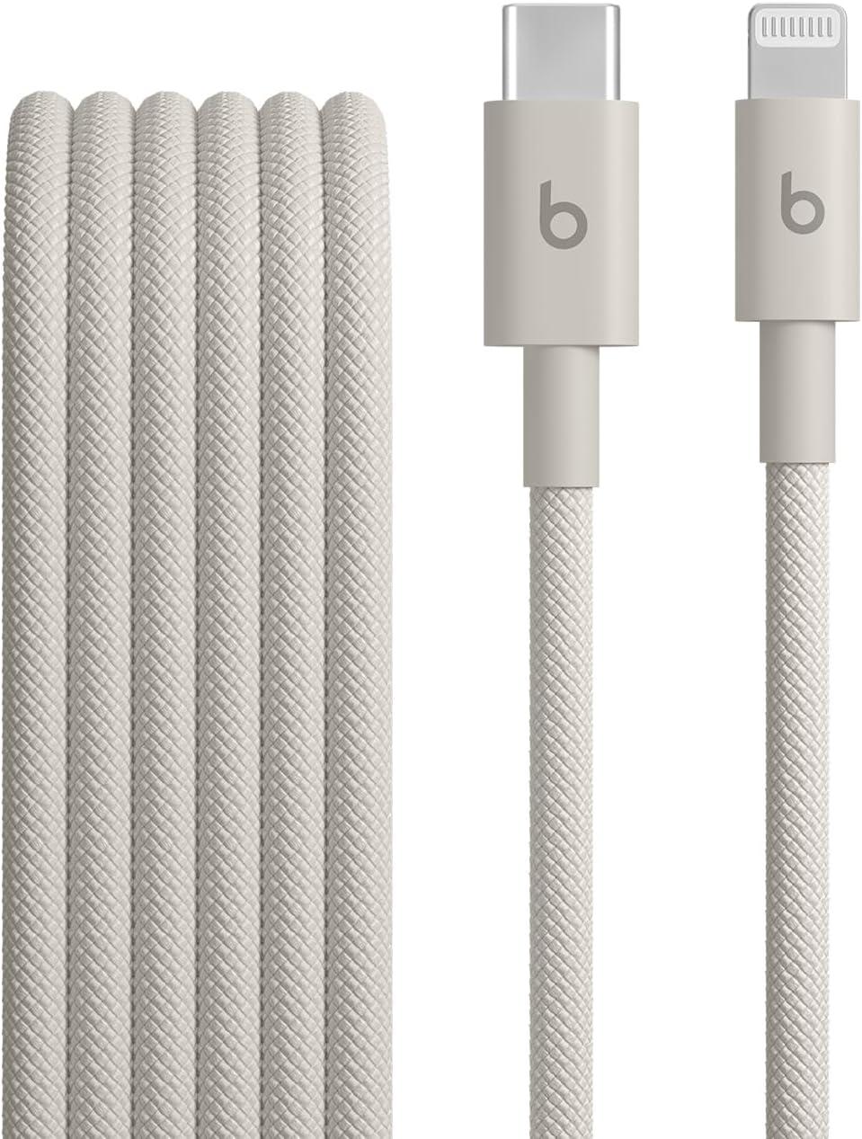 imageBeats 240W USBC to USBC Braided Cable Fast Charging DurableTangle Free Compatible with Apple and Android Devices 3 m10 ft Bolt BlackSurge Stone