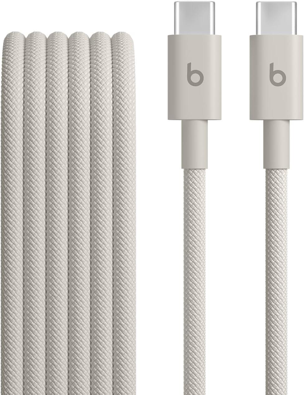 imageBeats 240W USBC to USBC Braided Cable Fast Charging DurableTangle Free Compatible with Apple and Android Devices 3 m10 ft Bolt BlackSurge Stone