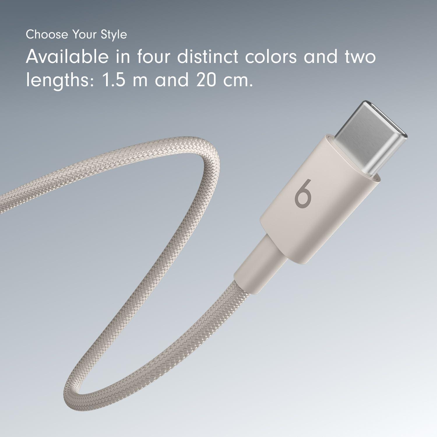 imageBeats 240W USBC to USBC Braided Cable Fast Charging DurableTangle Free Compatible with Apple and Android Devices 3 m10 ft Bolt BlackSurge Stone