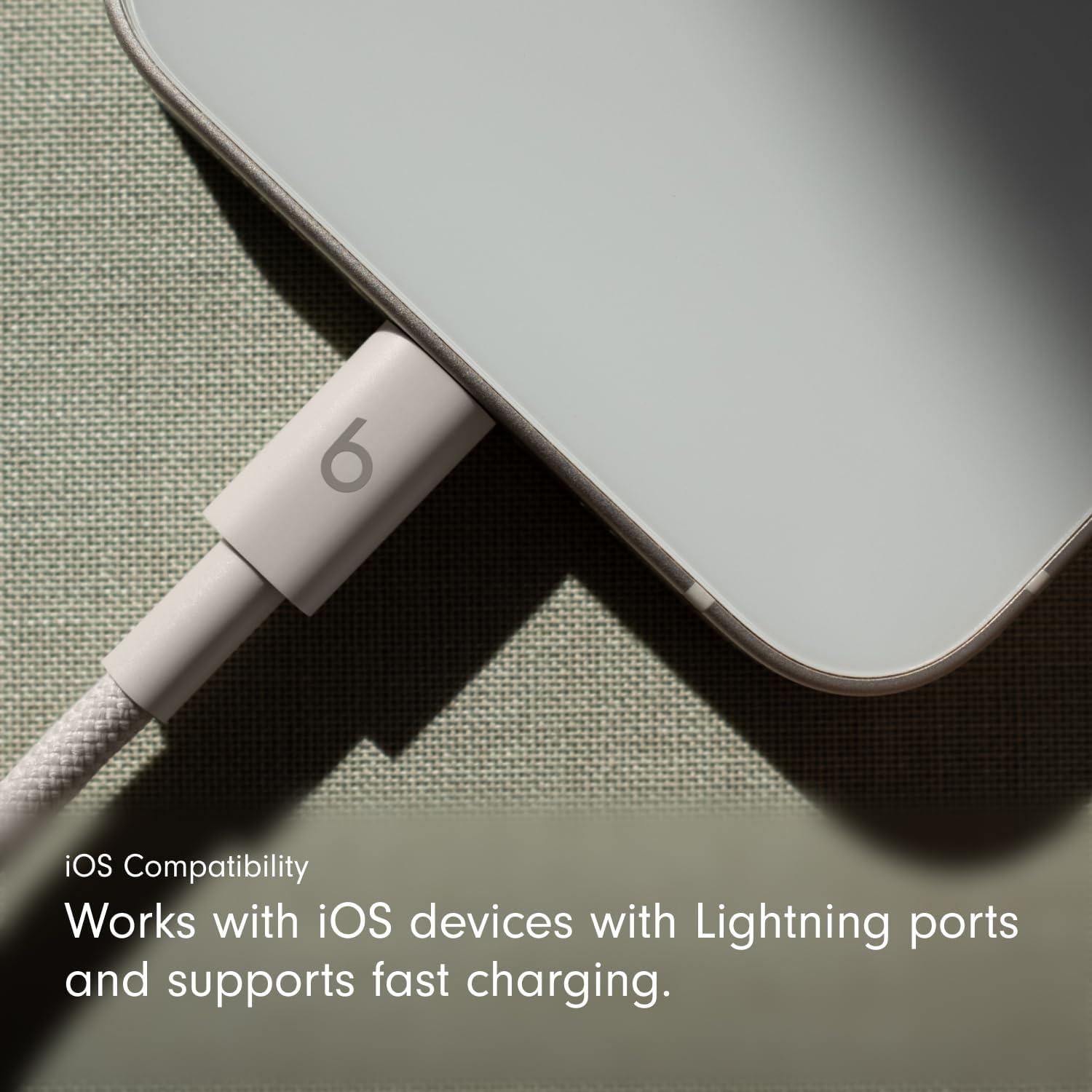 imageBeats 240W USBC to USBC Braided Cable Fast Charging DurableTangle Free Compatible with Apple and Android Devices 3 m10 ft Bolt BlackSurge Stone