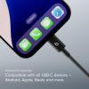 Beats 240W USB-C to USB-C Braided Cable, Fast Charging, Durable/Tangle Free, Compatible with Apple and Android Devices (3 m/10 ft) – Bolt Black(Bolt Black)