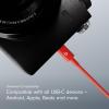 Beats 240W USB-C to USB-C Braided Cable, Fast Charging, Durable/Tangle Free, Compatible with Apple and Android Devices (3 m/10 ft) – Bolt Black(Rapid Red)