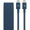 Beats 240W USB-C to USB-C Braided Cable, Fast Charging, Durable/Tangle Free, Compatible with Apple and Android Devices (3 m/10 ft) – Bolt Black(Nitro Navy)