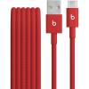 Beats 240W USB-C to USB-C Braided Cable, Fast Charging, Durable/Tangle Free, Compatible with Apple and Android Devices (3 m/10 ft) – Bolt Black(Rapid Red)